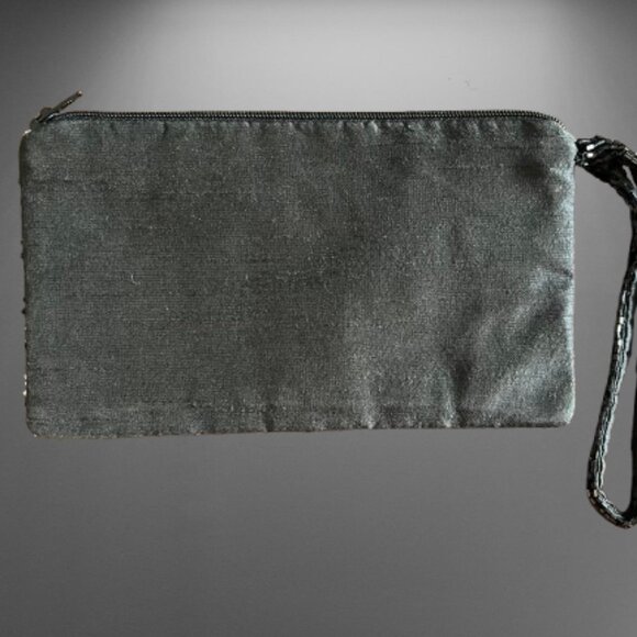 🖤 Moyna Black And White Beaded Wristlet/Clutch– Glam Party Bag - Picture 3 of 8